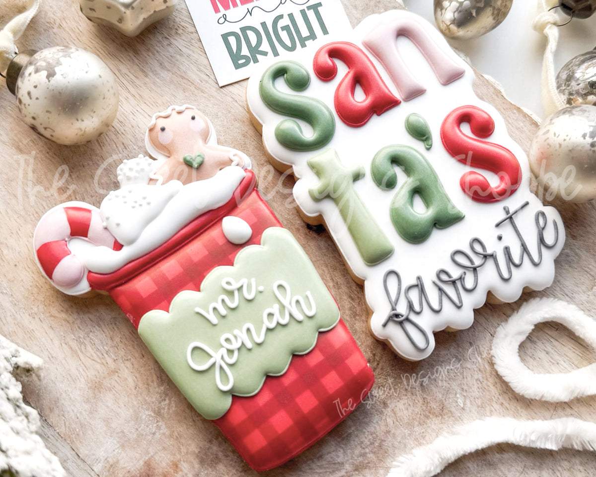 Cookie Cutters - Santa's Favorite Coffee - Cookie Cutter Set - Set of 2 - Cookie Cutters - The Sweet Designs Shoppe - TSDS - - ALL,Christmas,Christmas / Winter,Cookie Cutter,Plaque,Plaques,PLAQUES HANDLETTERING,Promocode,regular sets,set,STL