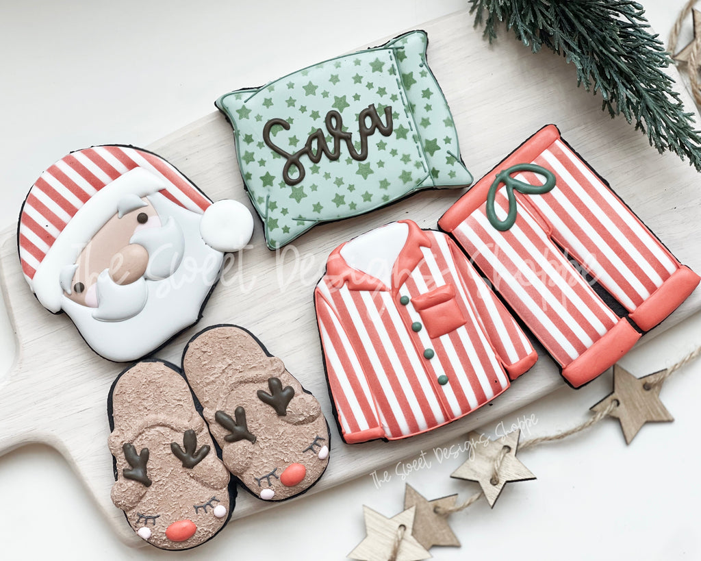 Cookie Cutters - Santa's Sleeping Accessories Set - Set of 5 - Cookie Cutters - The Sweet Designs Shoppe - TSDS - - ALL,Christmas,Christmas / Winter,Christmas Cookies,Cookie Cutter,Mini Sets,Promocode,regular sets,Santa,Santa Claus,set,STL