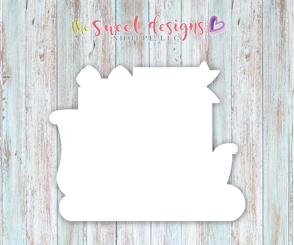 Cookie Cutters - Santas Sleigh with Gifts - Cookie Cutter - Sweet Designs Shoppe - - ALL, Birthday, Bow, Christmas, Christmas / Winter, Cookie Cutter, Promocode, Santa, Winter