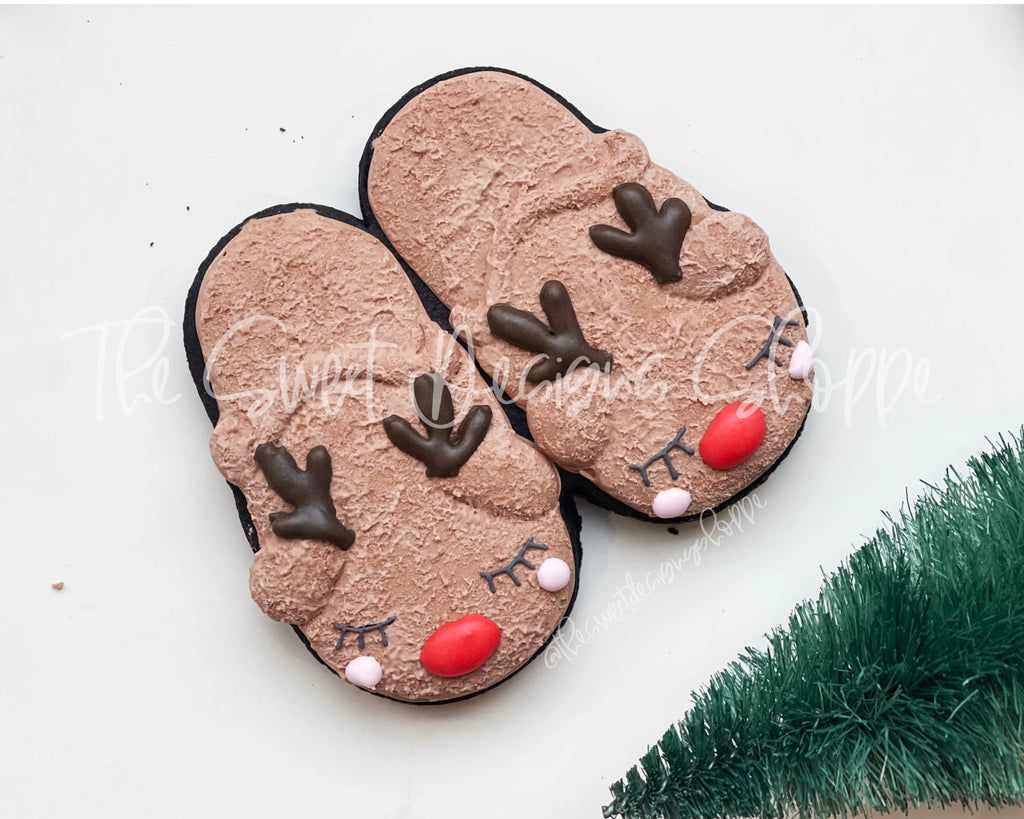 Cookie Cutters - Santa's Slippers - Cookie Cutter - Sweet Designs Shoppe - - ALL, Christmas, Christmas / Winter, Cookie Cutter, Pajama, Plaque, Promocode, Santa, Santa Claus, Slippers
