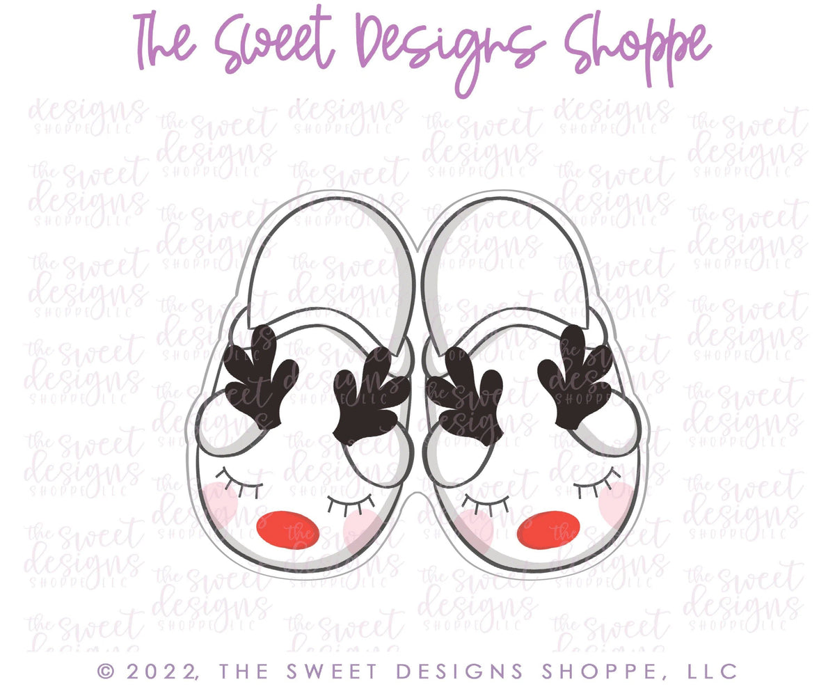 Cookie Cutters - Santa's Slippers - Cookie Cutter - The Sweet Designs Shoppe - TSDS - - ALL,Christmas,Christmas / Winter,Cookie Cutter,Pajama,Plaque,Promocode,Santa,Santa Claus,Slippers,STL