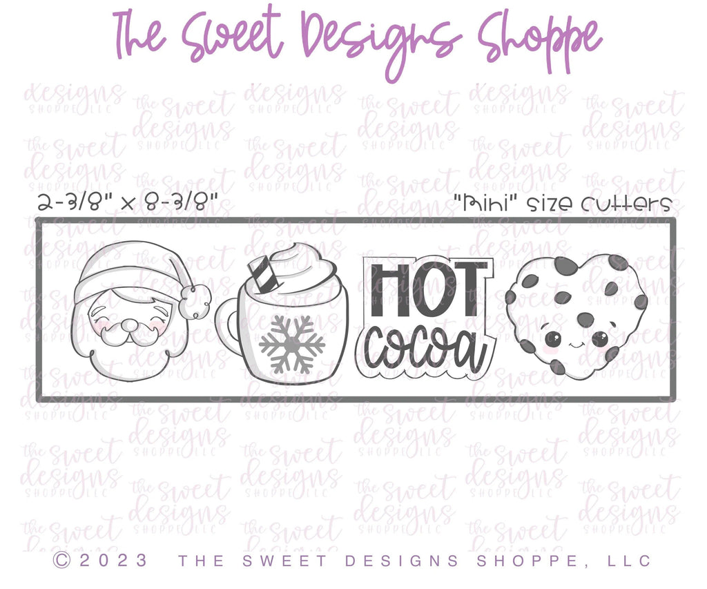 Cookie Cutters - Santa's Sweets Mini Set - Set of 4 - Cookie Cutters - The Sweet Designs Shoppe - TSDS - - ALL,Christmas,Christmas / Winter,Cookie Cutter,Mini Sets,Promocode,regular sets,Santa,Santa Claus,Santa Face,set,Winter