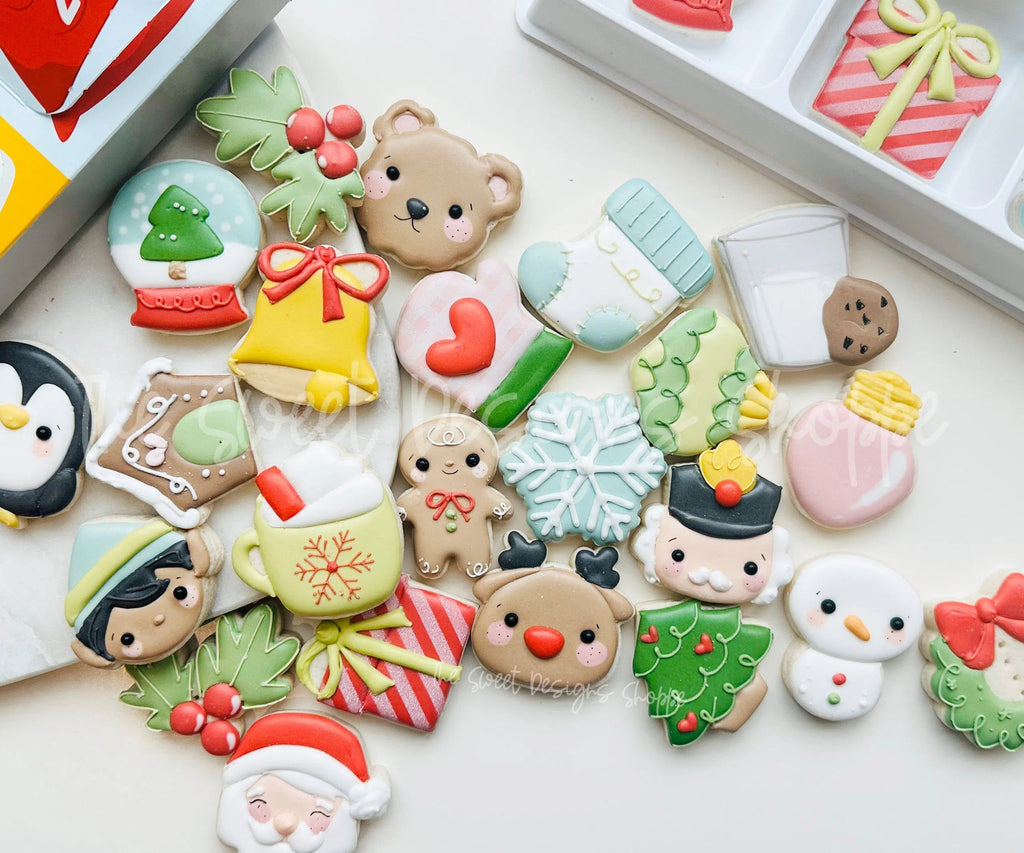Cookie Cutters - Santa’s Workshop Advent Calendar Mini Set - Set of 24 Cookie Cutters - The Sweet Designs Shoppe - TSDS - - ALL,Christmas,Christmas / Winter,Christmas Cookies,Cookie Cutter,Frosty,Ginger bread,gingerbread,Mini Set,Mini Sets,misscookiepackaging,navidad,Promocode,santas workshop,set,sets,STL