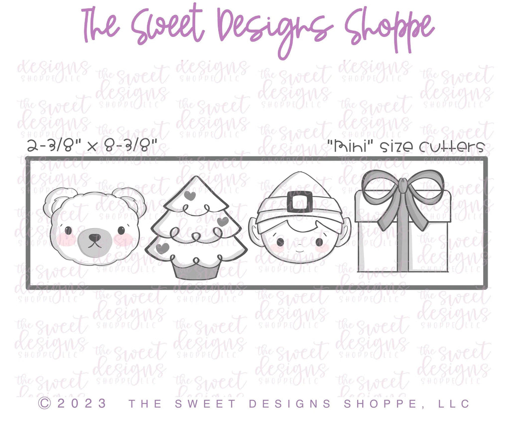 Cookie Cutters - Santa's Workshop Mini Set - Set of 4 - Cookie Cutters - The Sweet Designs Shoppe - TSDS - - ALL,Christmas,Christmas / Winter,Cookie Cutter,Elf,elf face,elf on the shelf,Mini Sets,Promocode,regular sets,set,Winter