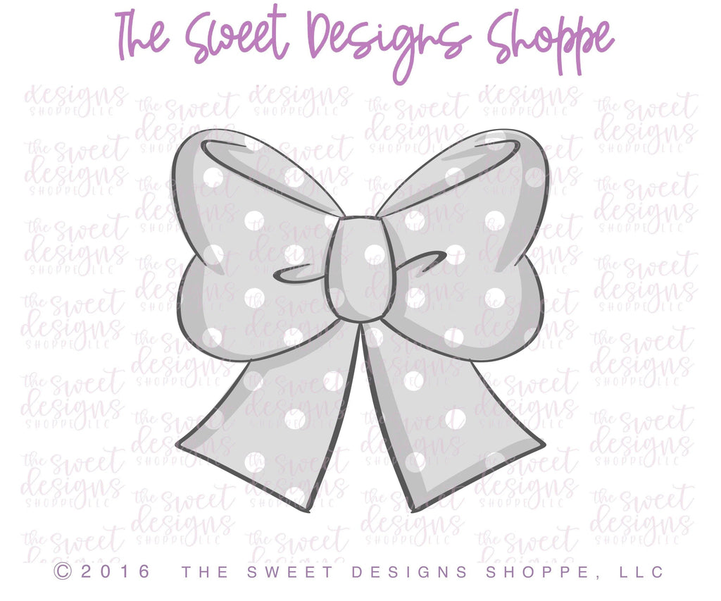 Cookie Cutters - Sara's Bow v2- Cookie Cutter - The Sweet Designs Shoppe - - Accesories, ALL, Bow, Clothing / Accessories, Cookie Cutter, Customize, Promocode, Valentines