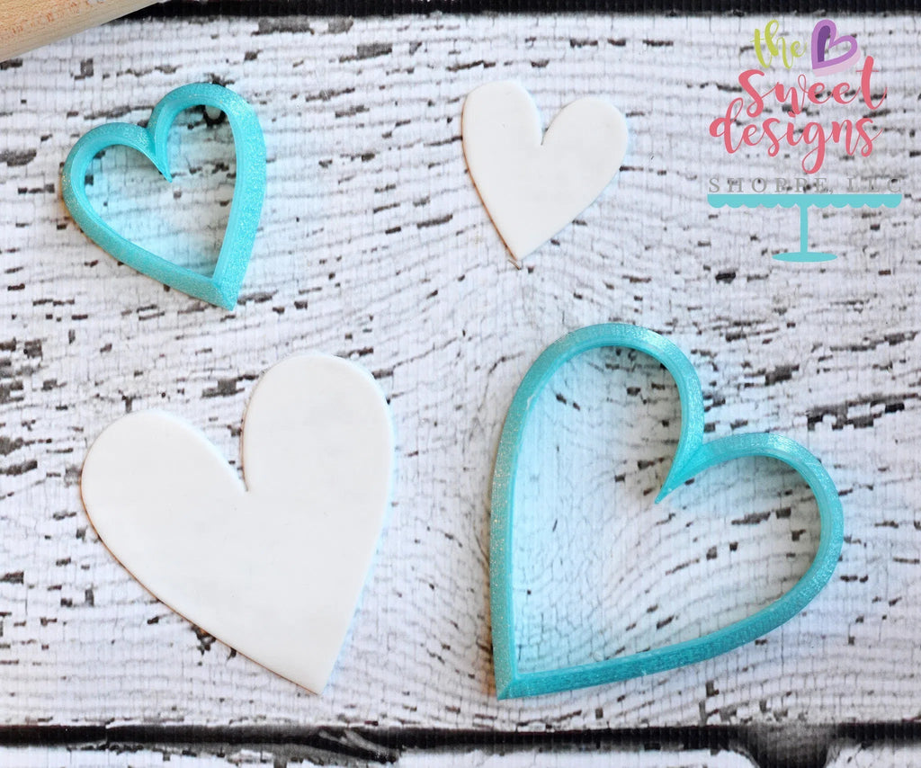 Cookie Cutters - Sara's Heart v2- Cookie Cutter - Sweet Designs Shoppe - - ALL, basic, Basic Shapes, BasicShapes, Cookie Cutter, Heart, Love, Promocode, Valentines, Wedding