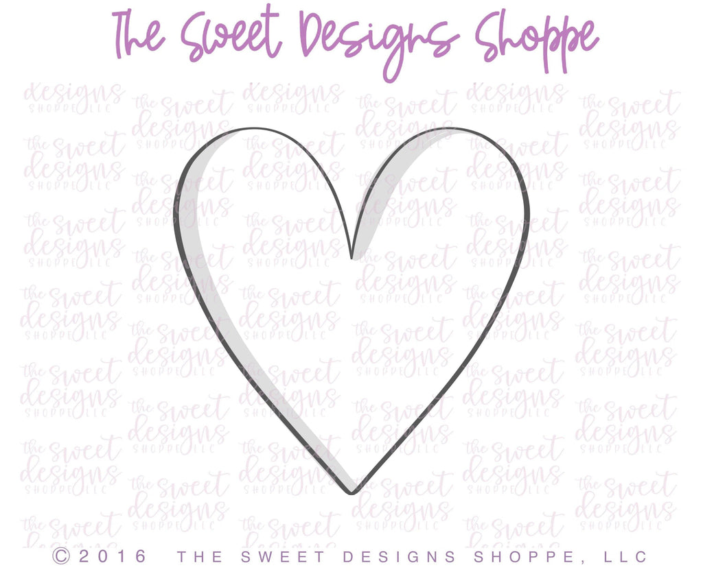 Cookie Cutters - Sara's Heart v2- Cookie Cutter - The Sweet Designs Shoppe - TSDS - - ALL,basic,Basic Shapes,BasicShapes,Cookie Cutter,Heart,Love,Promocode,STL,Valentines,Wedding