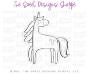 Cookie Cutters - Sara's Turning Unicorn - Cookie Cutter - The Sweet Designs Shoppe - TSDS - - ALL,Birthday,Cookie Cutter,Fantasy,kid,kids,Kids / Fantasy,Promocode,STL