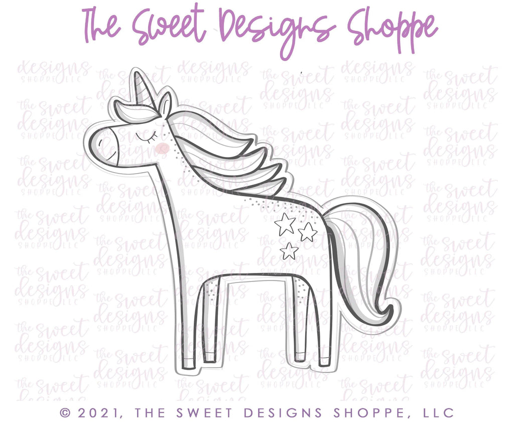 Cookie Cutters - Sara's Unicorn - Cookie Cutter - The Sweet Designs Shoppe - - ALL, Birthday, Cookie Cutter, Fantasy, kid, kids, Kids / Fantasy, Promocode