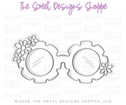 Cookie Cutters - Scallop Groovy Sunglasses - Cookie Cutter - The Sweet Designs Shoppe - TSDS - - Accesories,Accessories,accessory,ALL,Clothing / Accessories,Cookie Cutter,dad,Father,father's day,grandfather,groovy,MOM,Mom Plaque,mother,mothers DAY,Promocode,STL,sunglasses