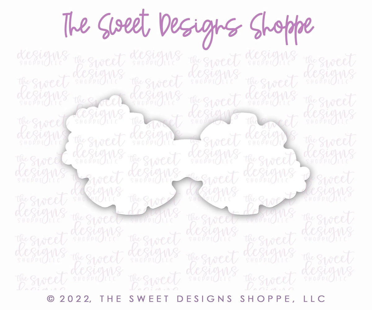 Cookie Cutters - Scallop Groovy Sunglasses - Cookie Cutter - The Sweet Designs Shoppe - TSDS - - Accesories,Accessories,accessory,ALL,Clothing / Accessories,Cookie Cutter,dad,Father,father's day,grandfather,groovy,MOM,Mom Plaque,mother,mothers DAY,Promocode,STL,sunglasses