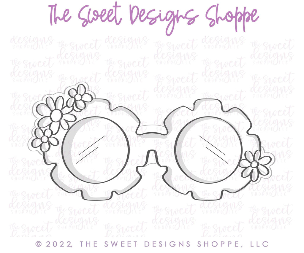 Cookie Cutters - Scallop Groovy Sunglasses - Cookie Cutter - The Sweet Designs Shoppe - - Accesories, Accessories, accessory, ALL, Clothing / Accessories, Cookie Cutter, dad, Father, father's day, grandfather, groovy, MOM, Mom Plaque, mother, mothers DAY, Promocode, sunglasses