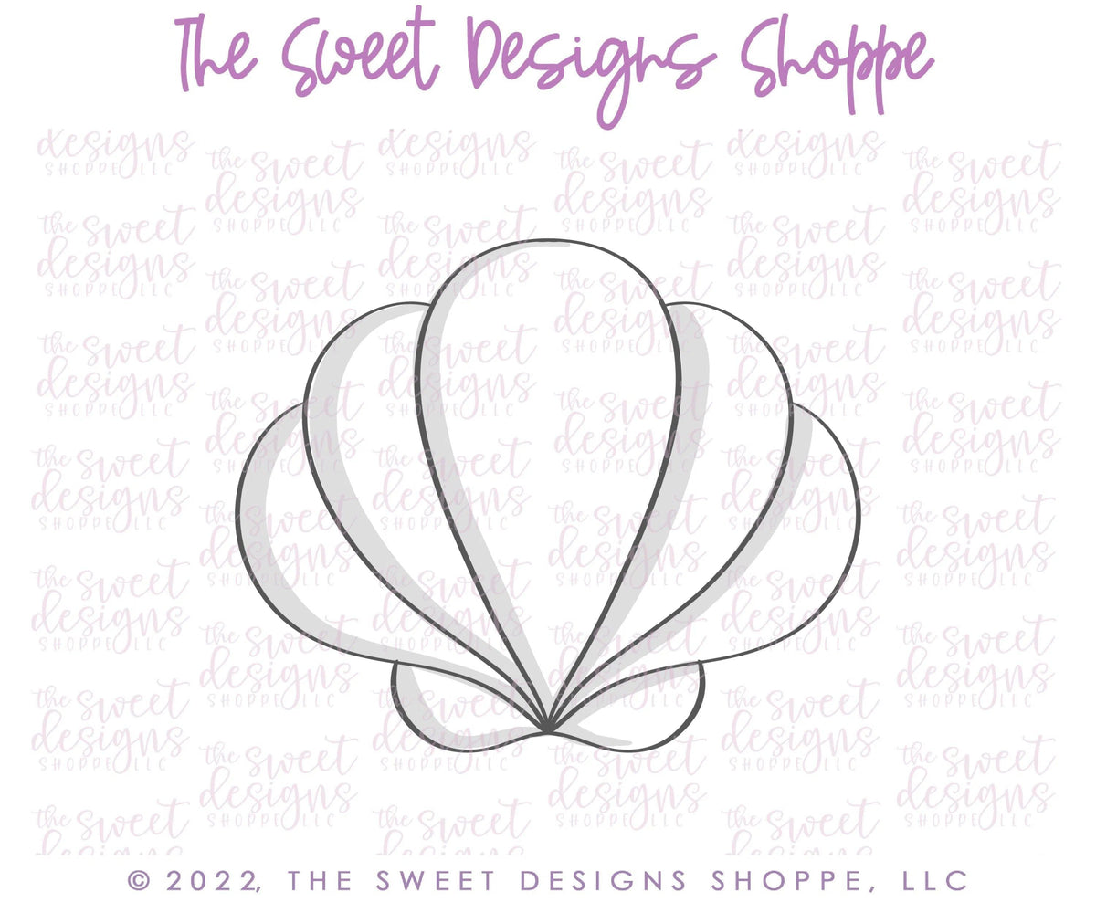 Cookie Cutters - Scallop Shell - Cookie Cutter - The Sweet Designs Shoppe - TSDS - - ALL,Cookie Cutter,Lady Milk Stache,Lady MilkStache,LadyMilkStache,ocean,Promocode,sea,Seashell,STL,Summer,under the sea