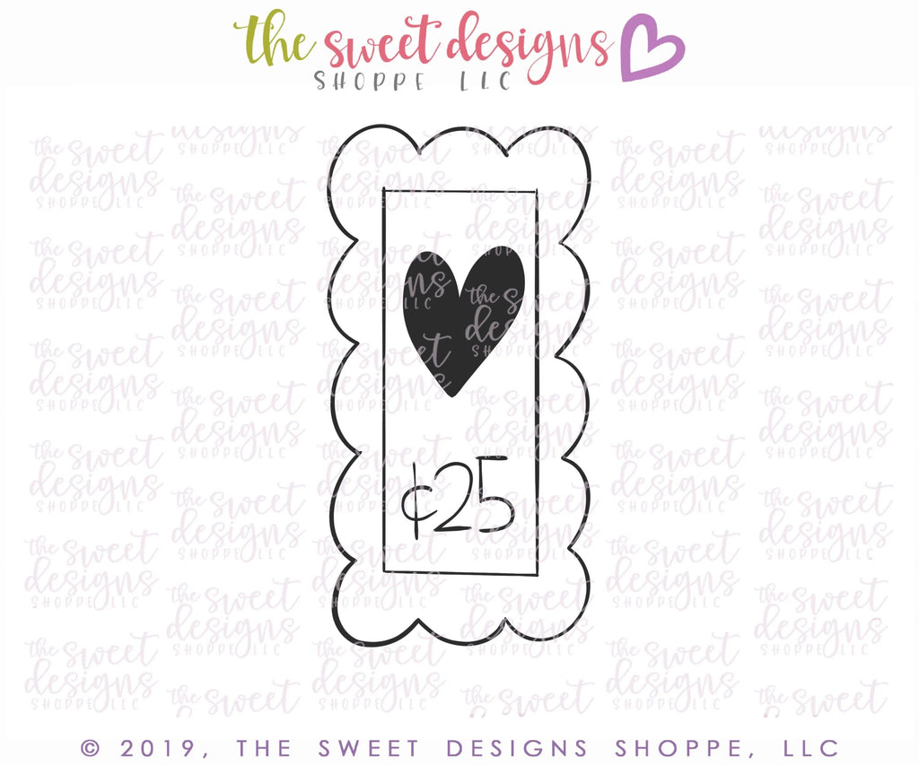 Cookie Cutters - Scallop Tall Stamp - Cookie Cutter - The Sweet Designs Shoppe - - ALL, Cookie Cutter, Love, Promocode, Valentines