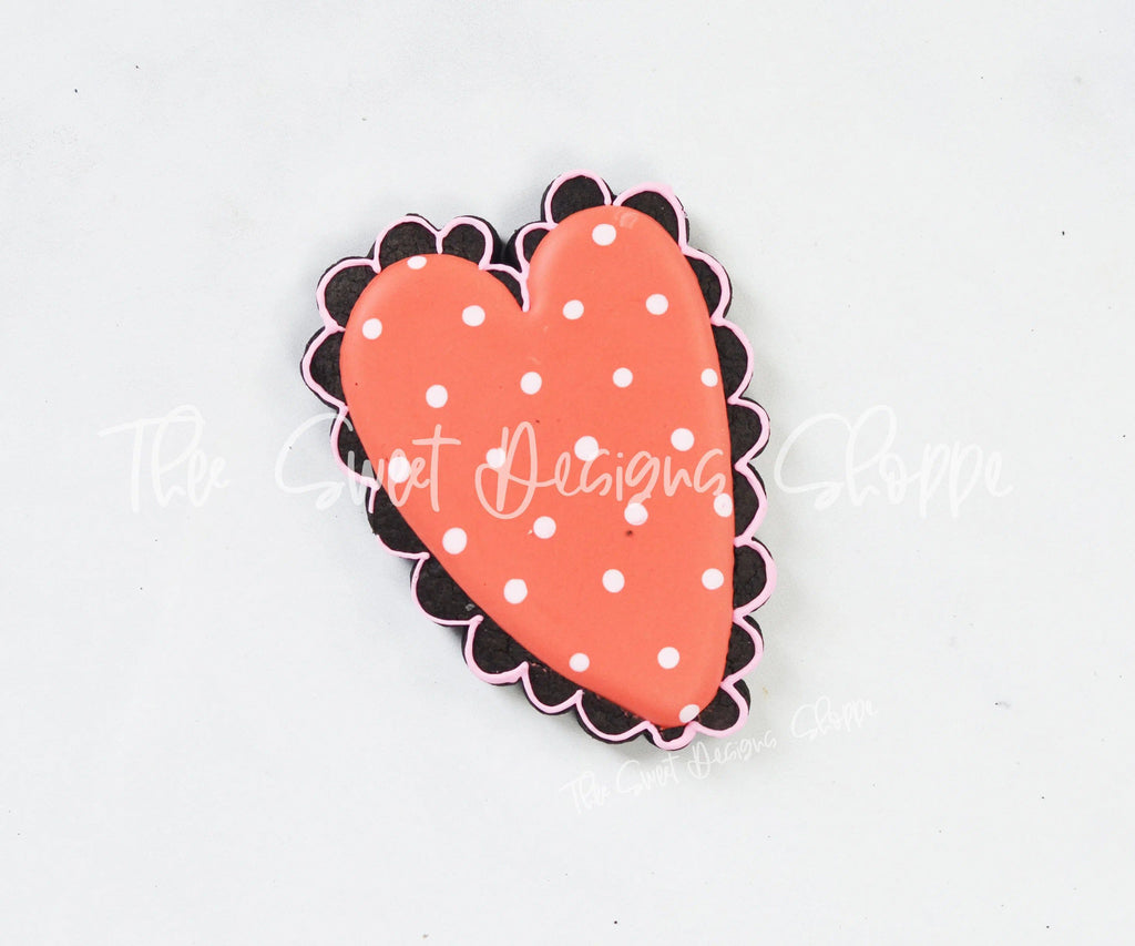 Cookie Cutters - Scallop Tallish Heart - Cookie Cutter - The Sweet Designs Shoppe - - ALL, Cookie Cutter, Promocode, valentines, Wedding