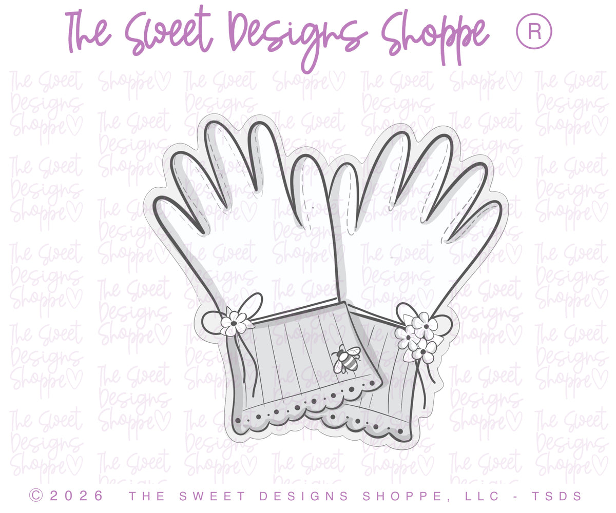 Cookie Cutters - Scalloped Garden Gloves - Cookie Cutter - The Sweet Designs Shoppe - TSDS - - Accesories,Accessories,accessory,ALL,Clothing / Accessories,Cookie Cutter,garden,gardening,hobbie,Hobbies,hobby,MOM,mother,mothers,Mothers Day,Promocode,STL