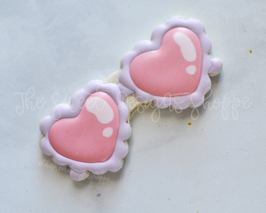 Cookie Cutters - Scalloped Heart Glasses - Cookie Cutter - Sweet Designs Shoppe - - Accesories, Accessories, accessory, ALL, Clothing / Accessories, Cookie Cutter, drink, Promocode, valentine, valentines