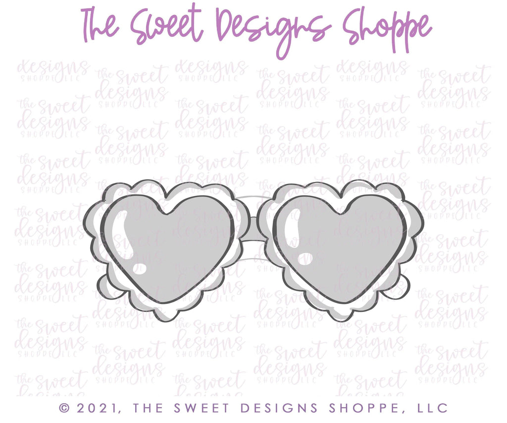 Cookie Cutters - Scalloped Heart Glasses - Cookie Cutter - The Sweet Designs Shoppe - - Accesories, Accessories, accessory, ALL, Clothing / Accessories, Cookie Cutter, drink, Promocode, valentine, valentines