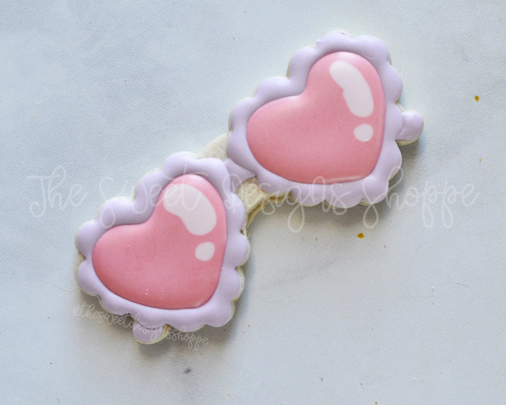 Cookie Cutters - Scalloped Heart Glasses - Cookie Cutter - The Sweet Designs Shoppe - - Accesories, Accessories, accessory, ALL, Clothing / Accessories, Cookie Cutter, drink, Promocode, valentine, valentines