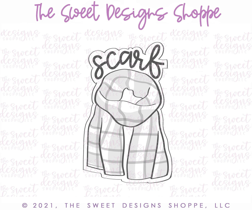 Cookie Cutters - Scarf Cookie Sticker - Cookie Cutter - The Sweet Designs Shoppe - TSDS - - ALL,Cookie Cutter,Fall,Fall / Thanksgiving,Food and Beverage,Food beverages,Plaque,Plaques,PLAQUES HANDLETTERING,Promocode,Sweet,Sweets