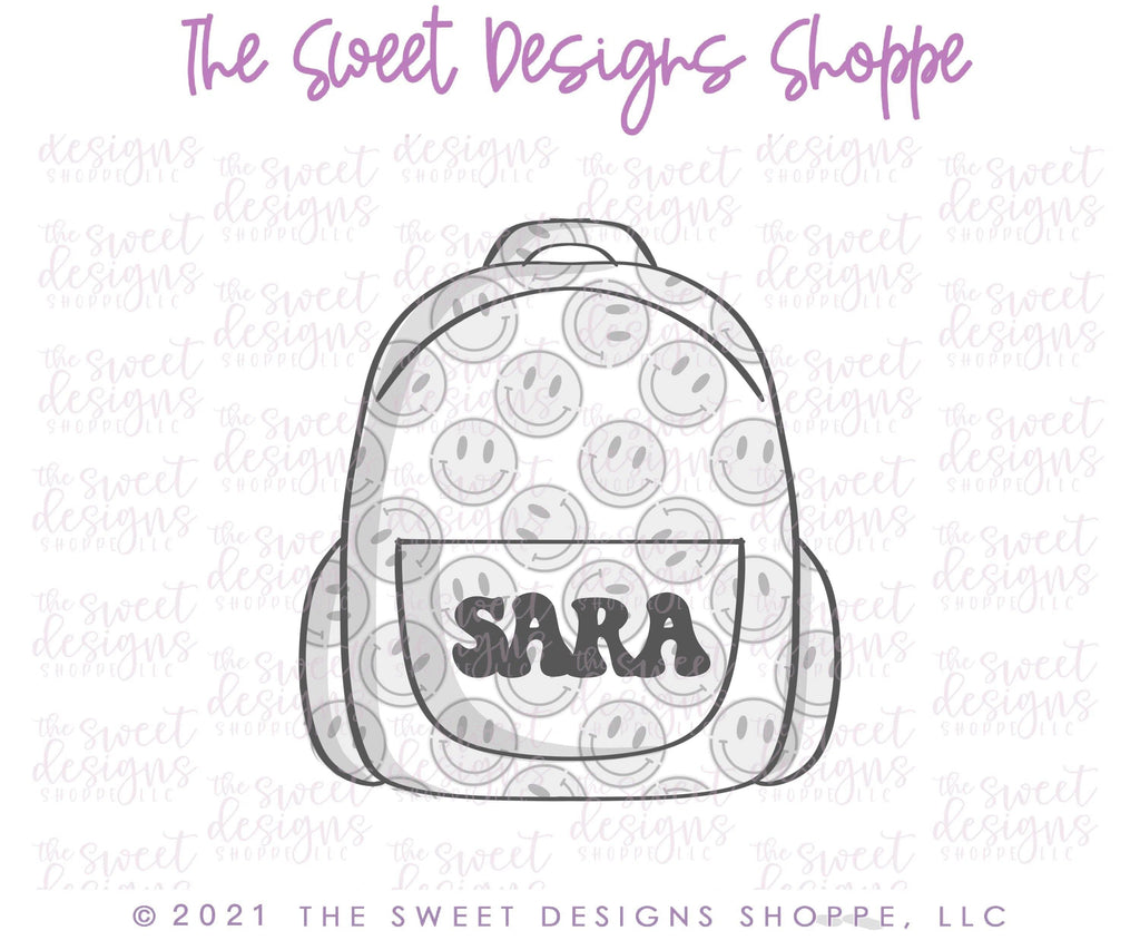 Cookie Cutters - School Backpack - Cookie Cutter - The Sweet Designs Shoppe - TSDS - - ALL,back to school,Backpack,bag,Cookie Cutter,Grad,graduations,Hobbies,Promocode,school,School / Graduation,trip