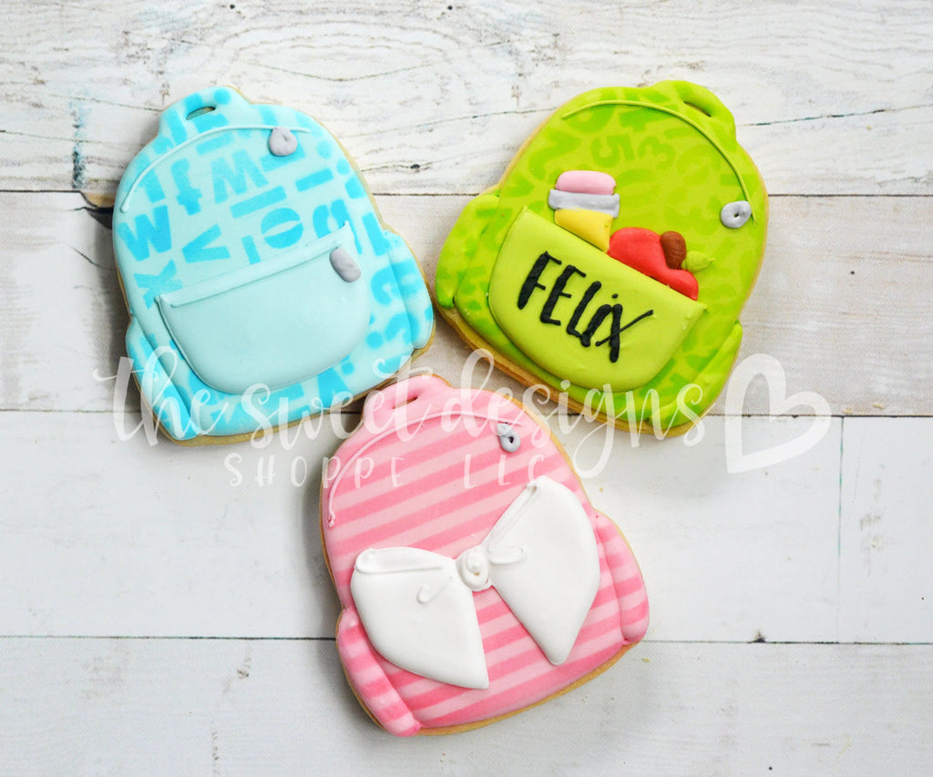 Cookie Cutters - School Backpack - Cookie Cutter - The Sweet Designs Shoppe - TSDS - - ALL,back to school,Backpack,bag,Cookie Cutter,Grad,graduations,Hobbies,Promocode,school,School / Graduation,trip