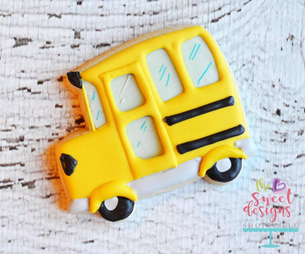 Cookie Cutters - School Bus V2 - Cookie Cutter - The Sweet Designs Shoppe - - ALL, art, back to school, Cookie Cutter, Grad, graduations, kids, Kids / Fantasy, Promocode, School, School / Graduation, transportation