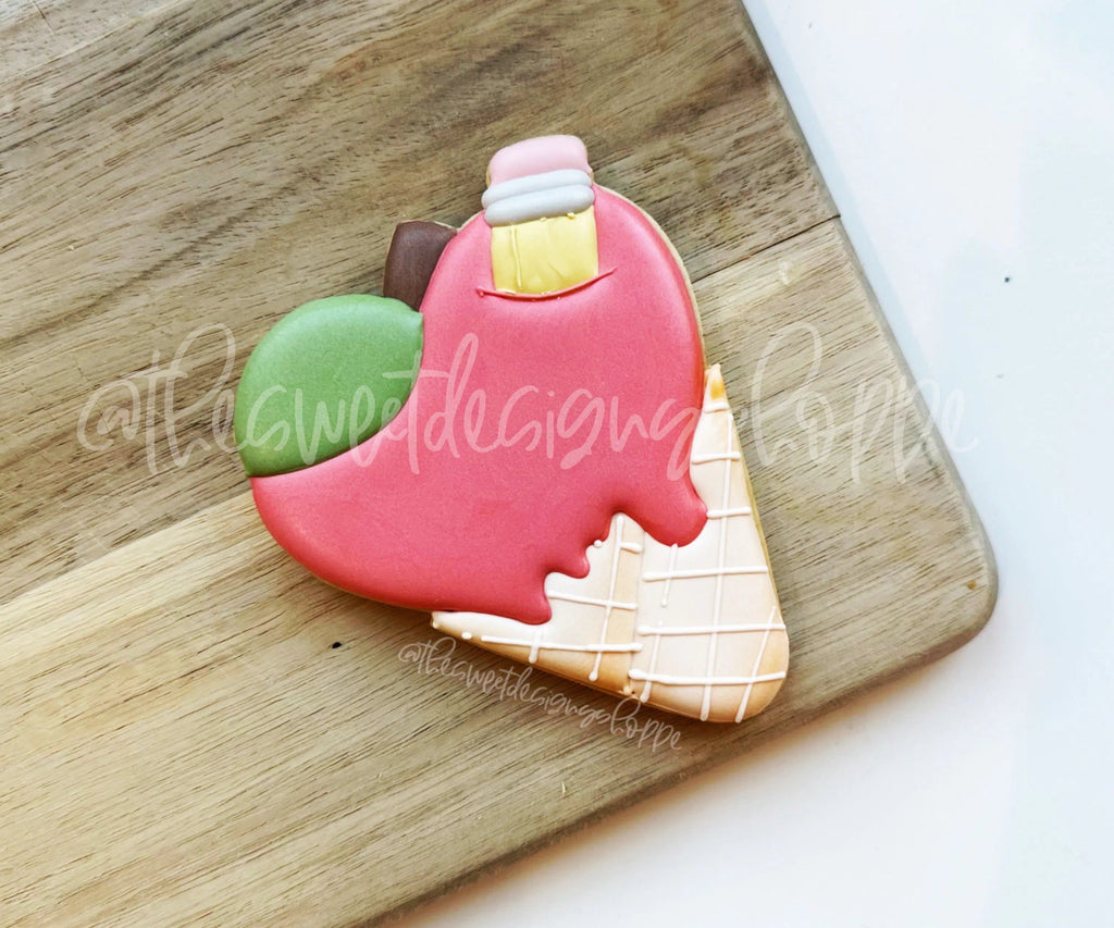 Cookie Cutters - School Ice Cream - Cookie Cutter - The Sweet Designs Shoppe - TSDS - - ALL,back to school,Cookie Cutter,fast food,Food,Food & Beverages,Ice Cream,icecream,Misc,Miscellaneous,pop,popscicle,Promocode,School,School / Graduation,Sweet,Sweets,Teacher,Teacher Appreciation