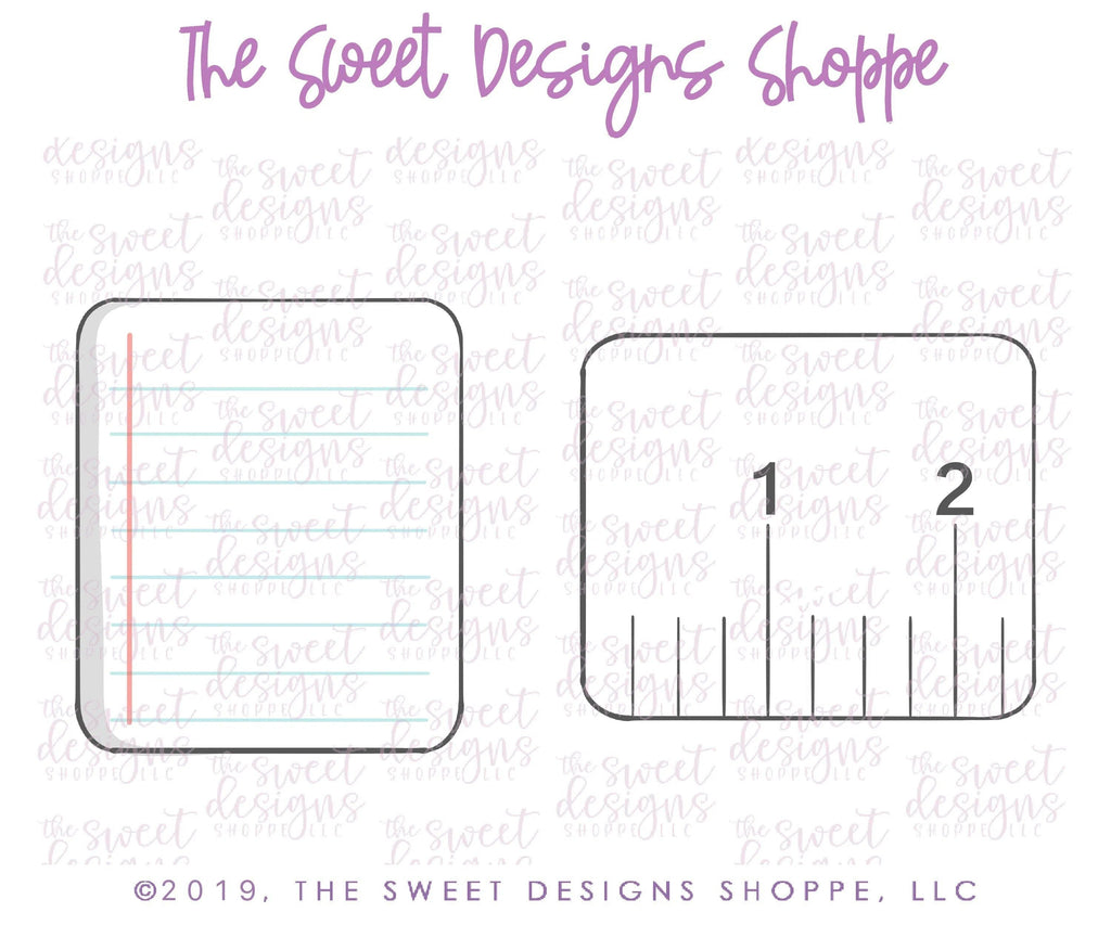 Cookie Cutters - School Mini Set - Cookie Cutters - The Sweet Designs Shoppe - TSDS - - ALL,back to school,Cookie Cutter,Grad,graduations,Mini Sets,Promocode,school,School / Graduation,school supplies,set,STL,teacher,teacher appreciation