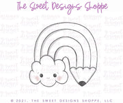 Cookie Cutters - School Rainbow - Cookie Cutter - The Sweet Designs Shoppe - TSDS - - ALL,Cookie Cutter,Fantasy,Kids / Fantasy,Nature,Promocode,Rainbow,St. Pat,st. patrick's,STL,Summer,summer plaque,teacher,teacher appreciation,Weather