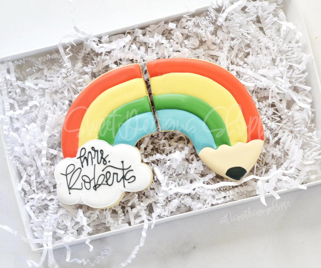 Cookie Cutters - School Rainbow Set - Set of 2 - Cookie Cutters - The Sweet Designs Shoppe - TSDS - - ALL,back to school,Cookie Cutter,garden,gardening,Grad,graduations,Nature,Promocode,regular sets,School,School / Graduation,School Bus,school supplies,set,STL,Teacher,Teacher Appreciation