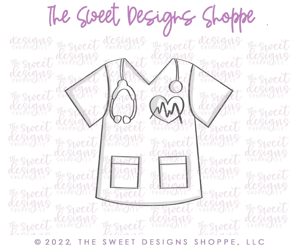 Cookie Cutters - Scrub - Cookie Cutter - The Sweet Designs Shoppe - TSDS - - ALL,Cookie Cutter,Doctor,MEDICAL,Misc,Miscelaneous,Miscellaneous,NURSE,NURSE APPRECIATION,Promocode,STL