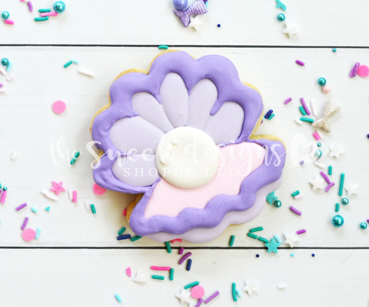 Cookie Cutters - Seashell and Pearl - Cookie Cutter - The Sweet Designs Shoppe - TSDS - - ALL,beach,Cookie Cutter,Ocean,Pearl,Promocode,sand,Seashell,seashell and pearl,Shell,STL,summer,under the sea