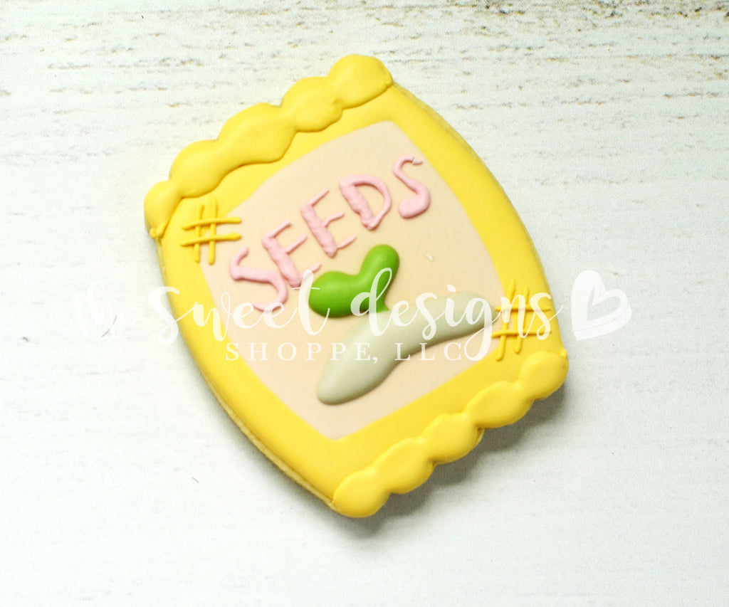 Cookie Cutters - Seed Bag - Cookie Cutter - The Sweet Designs Shoppe - TSDS - - ALL,Cookie Cutter,garden,gardening,Grad,graduations,hobbie,landscaping,mother,mothers DAY,Nature,Promocode,School,School / Graduation,seeds,STL,teacher,teacher appreciation