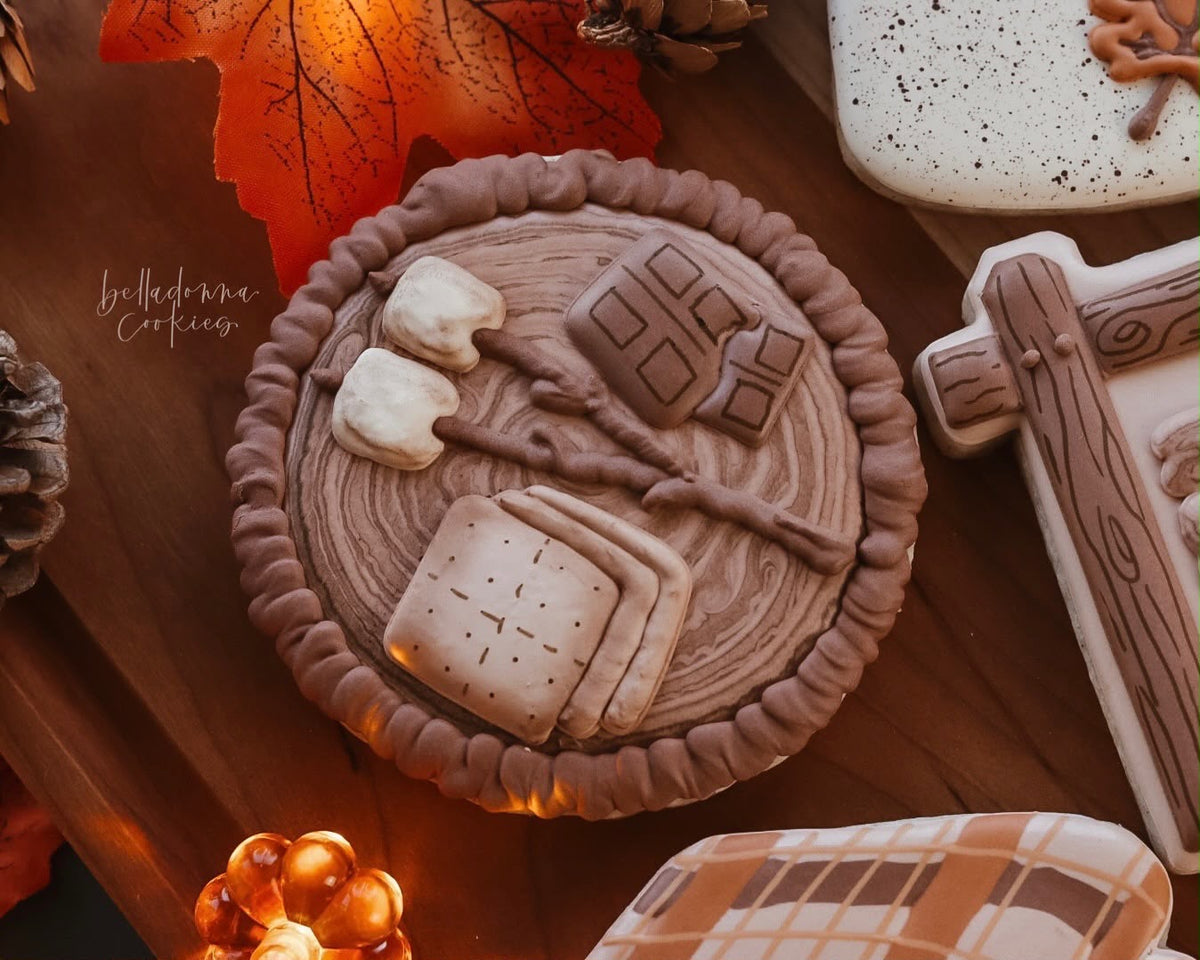 Cookie Cutters - Set for BellaDonna Cookies Class - Autumn Fireside - Set of 5 Cookie Cutters - Online Class not Included - The Sweet Designs Shoppe - TSDS - - ALL,BellaDonna,BellaDonna Cookies,belladonnacookies,campfire,Camping,Christmas / Winter,class,Cookie Cutter,Fall,Fall / Thanksgiving,Halloween / Fall / Thanksgiving,online,Promocode,regular sets,set,sets,STL,thanksgiving,Winter