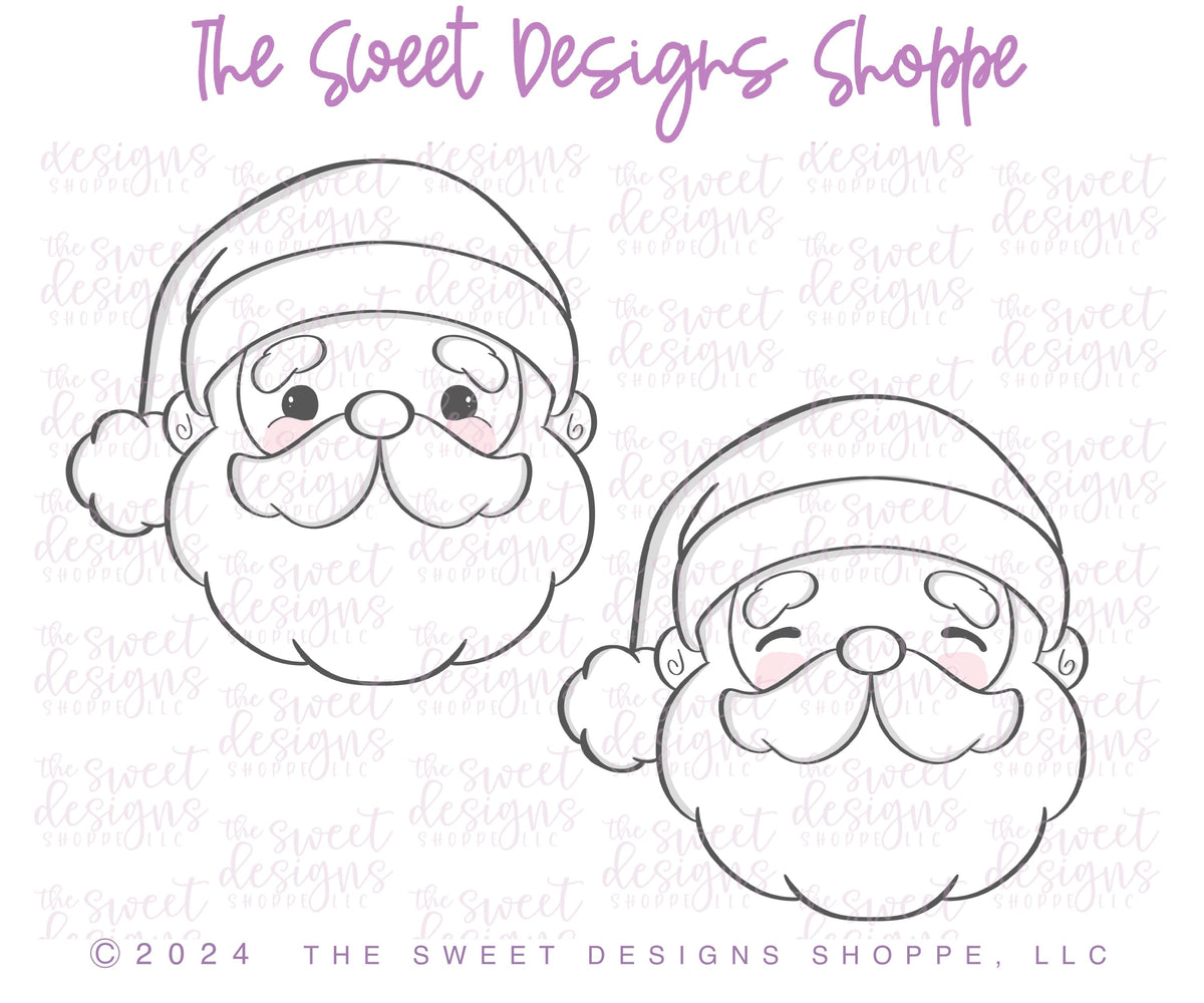 Cookie Cutters - Set for BellaDonna Cookies Class - Pretty in Pink Christmas - Set of 6 Cookie Cutters - Online Class not Included - The Sweet Designs Shoppe - TSDS - - ALL,BellaDonna,BellaDonna Cookies,belladonnacookies,CandyCane,Christmas,Christmas / Winter,Christmas Cookies,class,Cookie Cutter,online,Promocode,regular sets,Reindeer,Rudolph,Santa,Santa Claus,Santa Face,set,sets,STL