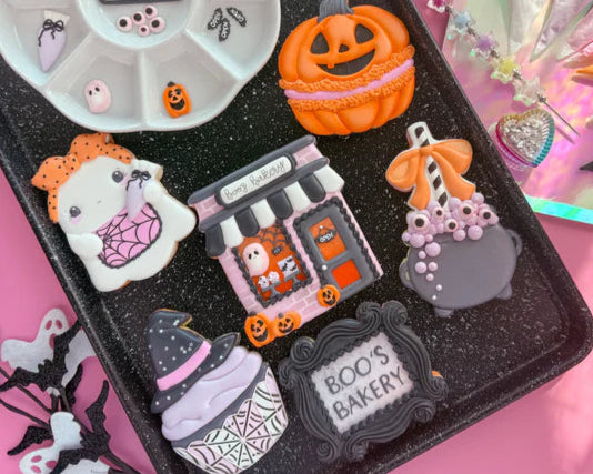 Cookie Cutters - Set for Belladonna Cookies Class - "Spooky Bakery Cookie Workshop" - Set of 6 Cookie Cutters - Online Class not Included - The Sweet Designs Shoppe - TSDS - - ALL,BellaDonna,BellaDonna Cookies,belladonnacookies,class,Cookie Cutter,halloween,Halloween set,Halloween Sets,Macaroon,macaroon004,online,Promocode,regular sets,set,sets,STL