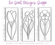 Cookie Cutters - Set of Tall Bouquet Flowers - Set of 3 - Cookie Cutters - The Sweet Designs Shoppe - TSDS - - 5with25,ALL,Cookie Cutter,Easter / Spring,Grad,Graduation,graduations,Mini Set,Mini Sets,MOM,mother,Mothers Day,Nurse Appreciation,Promocode,regular sets,School / Graduation,set,sets,Spring,STL,Teacher,Teacher Appreciation,teaching partners,valentine,Valentine's