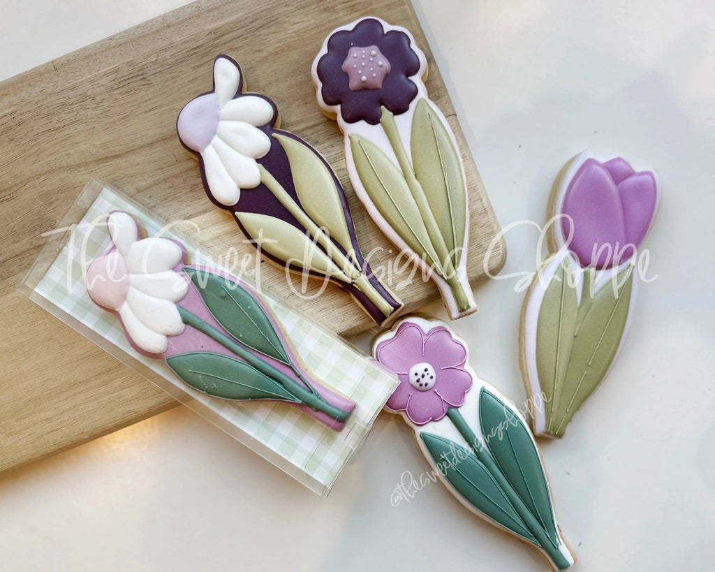 Cookie Cutters - Set of Tall Bouquet Flowers - Set of 3 - Cookie Cutters - The Sweet Designs Shoppe - TSDS - - ALL,Cookie Cutter,Easter / Spring,Grad,Graduation,graduations,Mini Set,Mini Sets,MOM,mother,Mothers Day,Nurse Appreciation,Promocode,regular sets,School / Graduation,set,sets,Spring,STL,Teacher,Teacher Appreciation,teaching partners,valentine,Valentine's