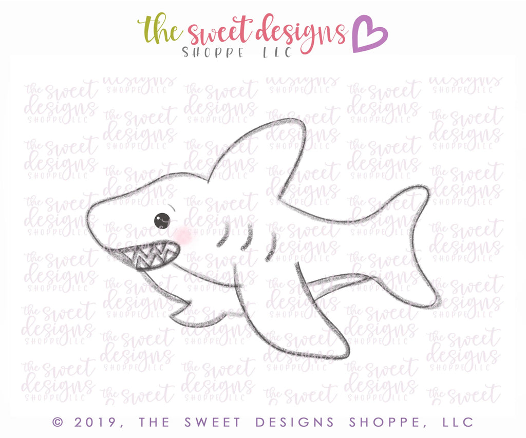 Cookie Cutters - Shark - Cookie Cutter - Sweet Designs Shoppe - - ALL, Animal, animals, beach, Cookie Cutter, Fantasy, pool, Promocode, summer, under the sea