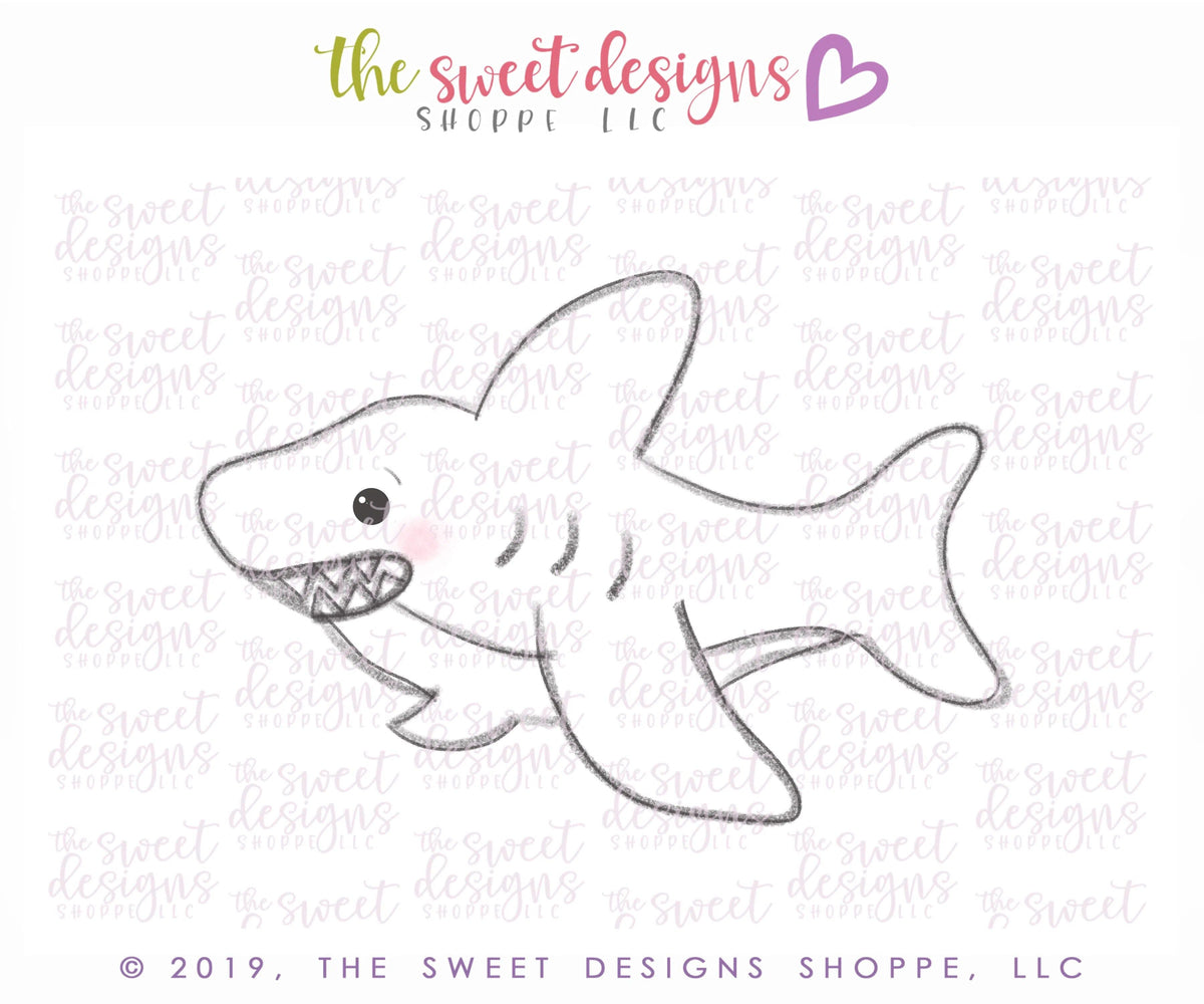 Cookie Cutters - Shark - Cookie Cutter - The Sweet Designs Shoppe - TSDS - - ALL,Animal,animals,beach,Cookie Cutter,Fantasy,pool,Promocode,R,STL,summer,T,under the sea