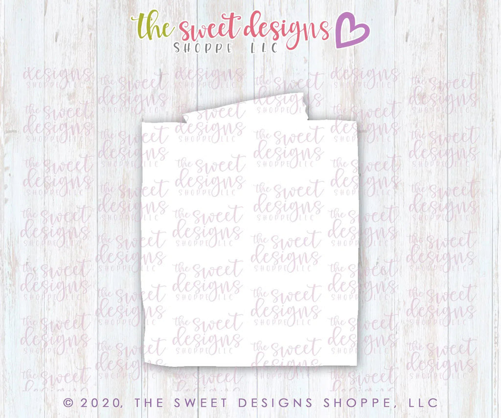 Cookie Cutters - Sheet Note with Tape- Plaque - Cookie Cutter - Sweet Designs Shoppe - - ALL, back to school, Cookie Cutter, Grad, graduations, note, note sheet, paper, paper sheet, Plaque, Plaques, PLAQUES HANDLETTERING, Promocode, School, School / Graduation, School Bus, sheet, sheet paper, sheet valentines, tape, valentines