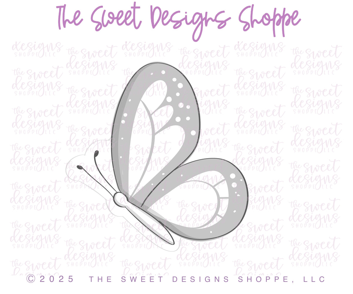 Cookie Cutters - Side Butterfly - Cookie Cutter - The Sweet Designs Shoppe - TSDS - - ALL,Animal,Animals,Animals and Insects,Brittany Geil,butterfly easter,Cookie Cutter,Easter,Easter / Spring,geil,insect,Insects,Promocode,Spring,STL,Summer,Valentines 2026