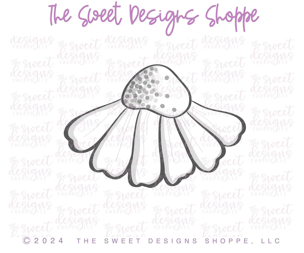 Cookie Cutters - Side Daisy - Cookie Cutter - The Sweet Designs Shoppe - TSDS - - ALL,Cookie Cutter,daisies,Daisy,Easter,Easter / Spring,Flower,Flowers,Leaves and Flowers,MOM,mother,Mothers Day,Nature,Promocode,STL,Trees Leaves and Flowers,valentine,valentines,Woodlands Leaves and Flowers