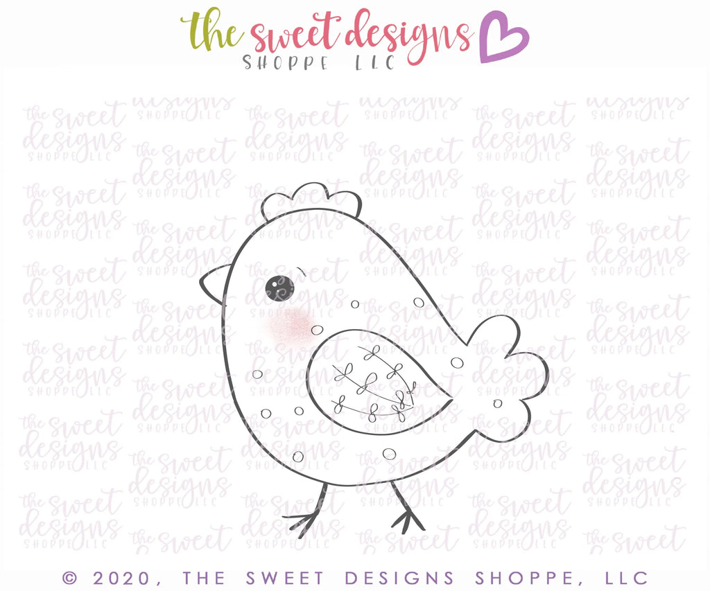Cookie Cutters - Side Kid Chick - Cookie Cutter - Sweet Designs Shoppe - - 041120, ALL, Animal, Animals, Animals and Insects, Chick, chicken, Cookie Cutter, Easter, Easter / Spring, Egg, Girly, mother, Mothers Day, Promocode