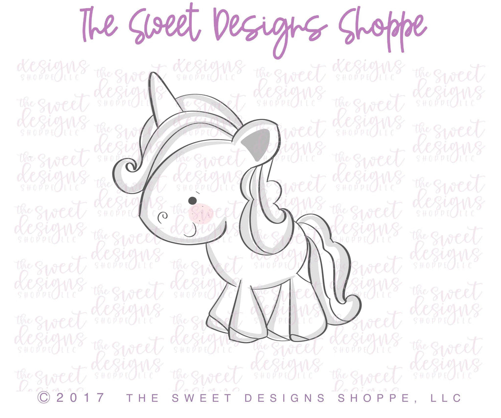 Cookie Cutters - Side Unicorn v2- Cookie Cutter - The Sweet Designs Shoppe - TSDS - - ALL,Animal,Animals,Cookie Cutter,Decoration,fantasy,Kids / Fantasy,Promocode,Valentines