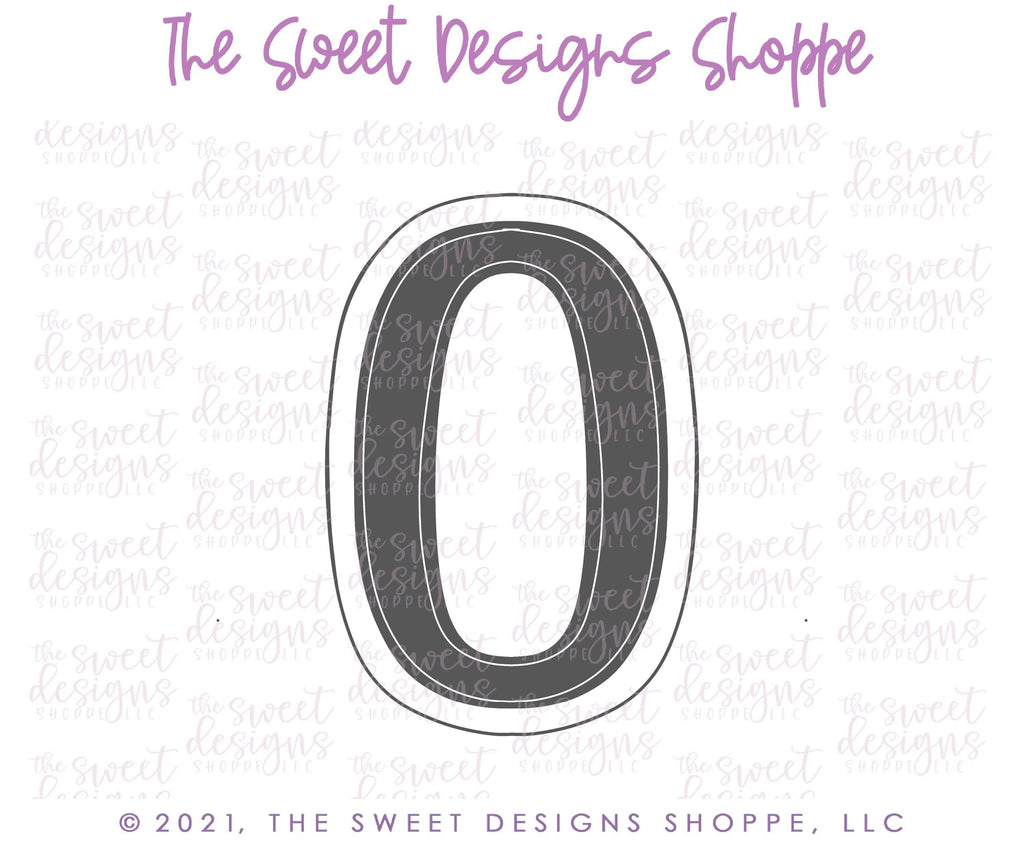 Cookie Cutters - Simple 0 - Cookie Cutter - The Sweet Designs Shoppe - - ALL, Birthday, Cookie Cutter, Font, Fonts, kid, kids, letters and numbers, number, numbers, NumberSet, Promocode, series015, text