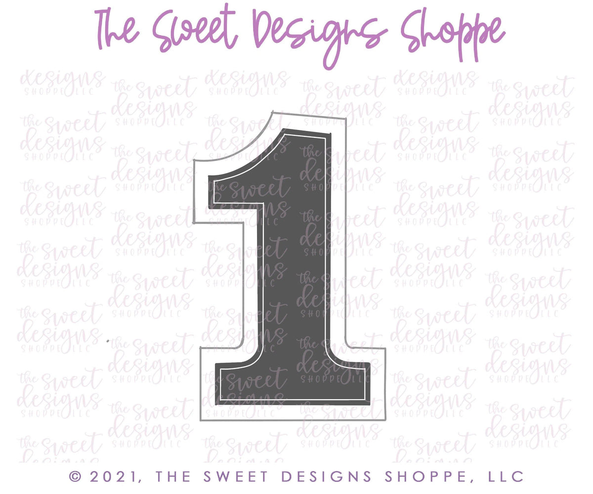 Cookie Cutters - Simple 1 - Cookie Cutter - The Sweet Designs Shoppe - TSDS - - ALL,Birthday,Cookie Cutter,Font,Fonts,kid,kids,Lettering,letters and numbers,number,numbers,NumberSet,Promocode,series015,STL,text