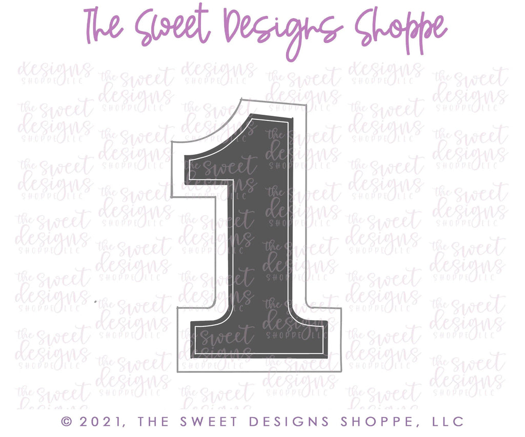 Cookie Cutters - Simple 1 - Cookie Cutter - The Sweet Designs Shoppe - TSDS - - ALL,Birthday,Cookie Cutter,Font,Fonts,kid,kids,Lettering,letters and numbers,number,numbers,NumberSet,Promocode,series015,STL,text
