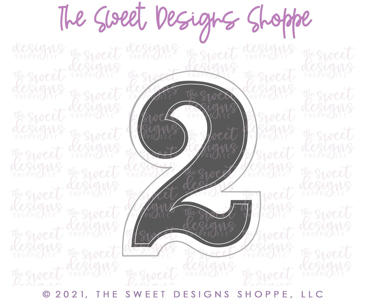 Cookie Cutters - Simple 2 - Cookie Cutter - The Sweet Designs Shoppe - TSDS - - ALL,Birthday,Cookie Cutter,Font,Fonts,kid,kids,Lettering,letters and numbers,number,numbers,NumberSet,Promocode,series015,STL,text